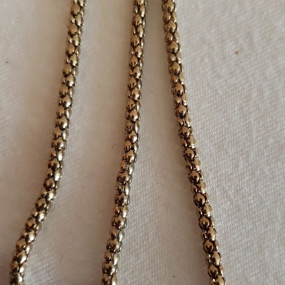 Rope Chain Knot Necklace w/Beaded Foxtail Accent